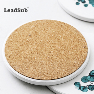 Matte Absorbent <strong>Ceramic</strong> <strong>Coasters</strong> Stone <strong>Coasters</strong> for Drinks With Cork Back - Product Image 2