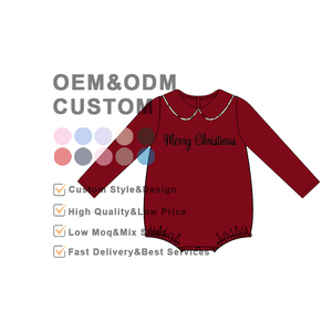 Giáng sinh cô gái mùa đông Dresses dài tay áo trẻ em Quần Áo Big Bow với ren Ruffle giáng sinh smocked quần áo - Product Image 3