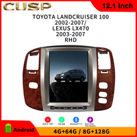 Lecteur DVD de voiture 12.1 pouces 4 + 64G pour TOYOTA LAND CRUISER 100 2002-2007 /LEXUS LX470 2003-2007 RHD 1280x720 Résolution 2.5D Écran