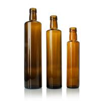 Bouteille en verre vert olive mini format personnalisée avec impression sérigraphiée et bouchon à vis pour diffuseur à bâtonnets, idéale pour le stockage et la conservation de l'huile de cuisson