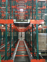 Système de rayonnage de stockage d'entrepôt semi-automatique réglable, système de rayonnage à navette à palettes, système de stockage à navette radio, étagères empilables