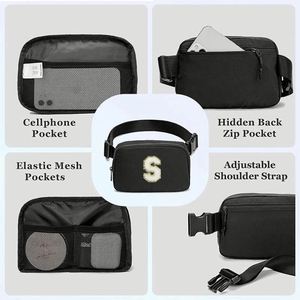 Bolso de Pecho Impermeable para Mujer, Riñonera Deportiva con Letras Bordadas, para Correr, con Espacio para Teléfono - Product Image 4