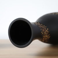 Grand Vase noir Antique chinois sur pied, Vase de sol, Design d'intérieur d'hôtel, de maison, haut de gamme, 1 pièce