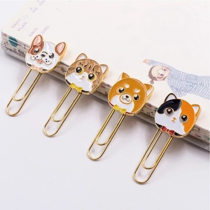 Wholesale Cute Pet Cat <strong>Dog</strong> Animal Bookmark Cartoon Student Folder Metal Bookmark Paper Metal Clip <strong>Book</strong> <strong>Mark</strong> Custom Logo for Kids - Product Image 2