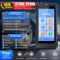 XTOOL TP300 avec 4 capteurs TS100, outils de programmation et de réinitialisation TPMS, scanner de diagnostic OBD2 5 systèmes avec 8+ fonctions de réinitialisation et mises à jour gratuites