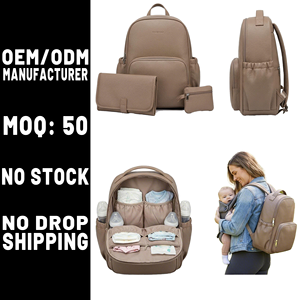 Mochila Moderna para Pañales de Bebé con Diseño Personalizado, con Cambiador, Gran Capacidad, Mochila de Maternidad, Bolsa para Pañales - Product Image 1