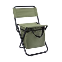 Chaise de Camping en métal pliable Portable pour pique-nique de plage en plein air et loisirs de pêche boîte de rangement amovible et siège de voyage