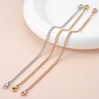Accessoires de bijouterie Double fermoir mousqueton avec chaîne de queue Chaînes d'extension de bijouterie de bricolage pour la fabrication de bijoux