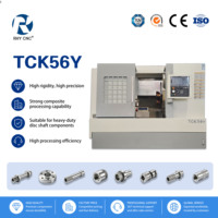 Tour-fraiseuse à lit incliné haute rigidité TCK56Y KND/Fanuc, centre d'usinage 5 axes, broche simple, 4500 tr/min, couple de 100 Nm, usage intensif