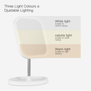 Hauteur réglable 360 pas de Rotation d'angle mort trois couleurs lumière réglable HD <span class=keywords><strong>miroir</strong></span> Portable carré Led <span class=keywords><strong>miroir</strong></span> cosmétique - Product Image 5