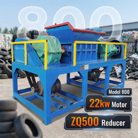 Système de broyeur automatique à double arbre pour le recyclage des pneus usagés, du caoutchouc, du plastique, des fûts, des palettes en bois et des déchets métalliques