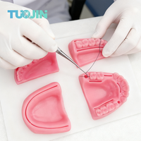 Kit de pratique de suture dentaire avec coussin d'entraînement en silicone pour la gencive - Modèle réaliste de simulation de chirurgie buccale et de parodontite pour les étudiants