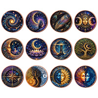 Moneda de Cobre Puro 999 al por Mayor, 1oz, Moneda Conmemorativa de Cobre con Diseño de Luna, Sol, Estrella y Galaxia, para Regalo