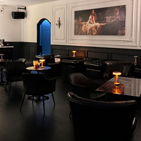 Ensemble de bar moderne en cuir PU pour hôtel et chambre à coucher, avec banquettes et tables