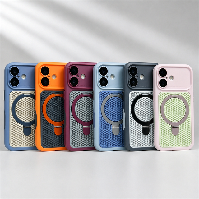 Popular Heat-Dissipating Magnetic Ring Stand Shockproof Phone case for iphone 13 14 15 16 17 18 Pro Max Ring Stand Hybrid case