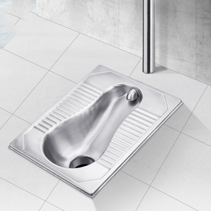Cuvette de toilettes à la turque robuste <span class=keywords><strong>en</strong></span> acier inoxydable SUS304, antidérapante, à détection, pour toilettes publiques scolaires, équipement sanitaire durable - Product Image 2