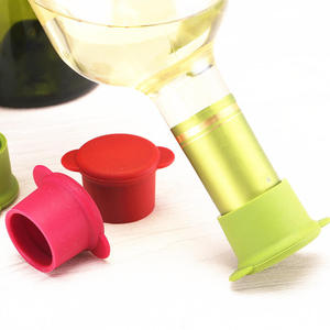Custom Beer Beverage Bottle Leak Free Fresh Keeping Silicone Plug Food Grade Red <b>Wine</b> Bottle Caps - Product Image 3