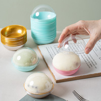 Boîte d'emballage en plastique transparent pour macarons, mini boîte ronde pour pâtisserie, vente en gros
