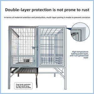 Jaula extragrande <span class=keywords><strong>para</strong></span> mascotas, <span class=keywords><strong>para</strong></span> pastores alemanes, perros medianos, bandeja de metal gruesa <span class=keywords><strong>para</strong></span> exteriores con cierre de botón <span class=keywords><strong>para</strong></span> perros grandes - Product Image 3