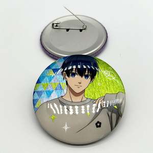 Broche personnalisée en métal avec logo imprimé, bouton badge en étain avec épingle de sécurité, vente en gros - Product Image 1