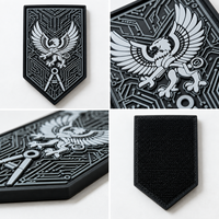 Patch PVC tactique 3D personnalisé en relief, imperméable, respectueux de l'environnement, en caoutchouc souple, pour vêtements d'extérieur