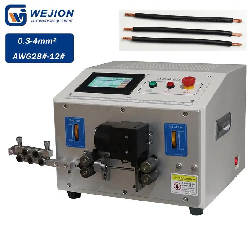 4mm2 Desktop Automatic Computer Electric Steel Wire Cutting Stripping Machine Wire Cutter And Stripper Machine