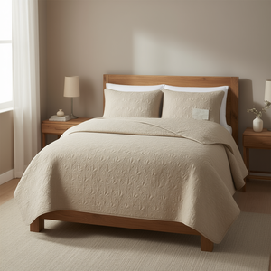 Juego de Edredón Reversible Color Caqui, Tamaño Queen, Diseño Clásico Sólido, Ropa de Cama para Toda Temporada - Product Image 2