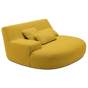 Rundes Schlafs ofa in gelb schwarz grün für Wohnzimmer Schlafzimmer Eck schlafs ofa moderne 2019 neueste Design Bett Sofa