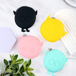 Hot Sell Round Silicone Coin Purse Headphone Bag Children'S <b>Small</b> <b>Wallet</b> Pendant Silicone Handheld Storage Bag Custom Logo - Product Image 2