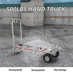 Aluminium 500lbs kapasitas beban perak Aluminium Aloi lipat tugas berat Convertible truk tangan struktur Platform troli - Product Image 2