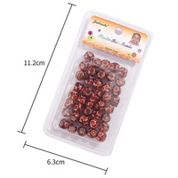 Perles de Cheveux en Bois en Gros pour Tresses Synthétiques Accessoires de Décoration Bijoux pour Tresses d'Enfants Anneaux de Cheveux Dorés