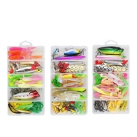 Ensemble de leurres assortis 12/78/83/88 pièces, leurres durs et souples, cuillères, têtes de jig, hameçons pour la pêche au bar, à la truite, en eau douce et en eau salée