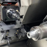 Tour à métaux combiné COORAY CRL200MSYE, nouveau tour à métaux à colonne inclinée, double broche, 6 axes, axe Y, commande numérique par ordinateur FANUC, tournage, fraisage, haute précision
