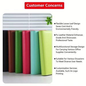 <b>A5</b> A6 Refillable 6-Hole 6-<b>Ring</b> Loose-Leaf Hardcover Leather Budget Planner Cover Cash Organizer Journal Gift - Product Image 6