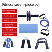Kit de Roue Abdominale 6-en-1 en Gros, Équipement d'Entraînement à Domicile Très Vendu, Ensemble de Musculation Abdominale pour Femmes avec Barre de Poussée