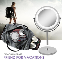 Dernière 2021 miroir de maquillage Grossissant Portable Rechargeable Intelligente maquillage Coiffeuse Led Miroir de Maquillage avec La Lumière