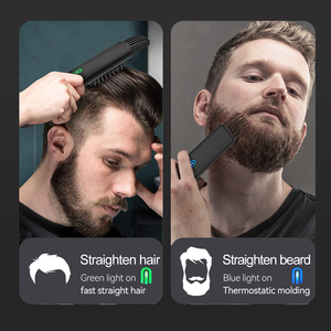 แปรงหวีผมและเครา <span class=keywords><strong>Lescolton</strong></span> 5000mah 2 in 1 สำหรับผู้ชาย พกพาสะดวก ใช้ได้ทั้งที่บ้านและเดินทาง หวีร้อนไฟฟ้า หวีจัดแต่งทรงเครา - Product Image 3