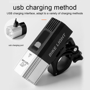 Luz frontal recarregável de bicicleta à <span class=keywords><strong>prova</strong></span> d'água USB luz de advertência LED acessórios para mountain bike - Product Image 5
