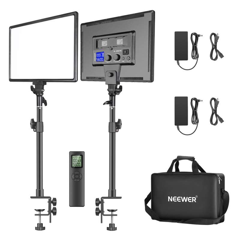 Neewer 90W LED Video Light Kit with C-Clamp Stand & Wireless