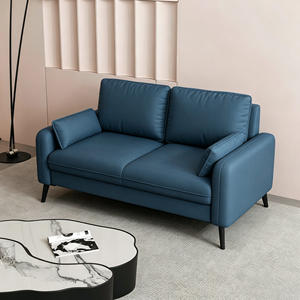 Canapé compact 2 places <span class=keywords><strong>en</strong></span> <span class=keywords><strong>cuir</strong></span> résistant aux griffures de chat avec accoudoirs, mini canapé double pour <span class=keywords><strong>salon</strong></span> - Product Image 5