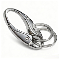 Porte-clés ovale de luxe en acier inoxydable, design guitare, double anneau, multifonctionnel, impression UV, petit couteau, pour affaires et créativité