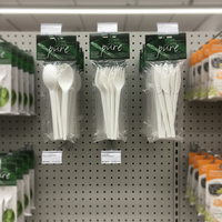 Greenday Fabricant Vente en gros 100% compostable 6 pouces/6,5 pouces Cuillère CPLA Couverts Vaisselle Ensemble de couverts CPLA Emballage de vente au détail