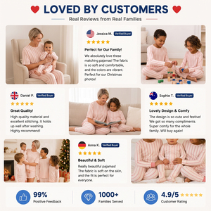Pyjamas assortis pour la famille à rayures verticales rose clair en modal de bambou, vêtements de détente maman et moi, pantalon court à volants, tenue deux pièces pour bébé - Product Image 4