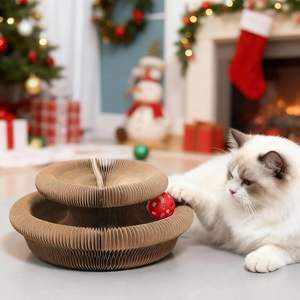 Jouets à gratter pour <span class=keywords><strong>chat</strong></span> en forme d'accordéon magique, planche à gratter en carton pour <span class=keywords><strong>chat</strong></span> d'intérieur, chaton - Product Image 2