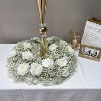 Boules de fleurs artificielles en verdure artificielle, centres de table de mariage, boules de fleurs roses pour la décoration de mariage