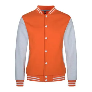 custom logo velvet men's advertising Hoodie long sleeve thin thick baseball suit work suit varsity blazer letterman jacket