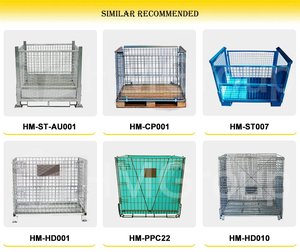 Индивидуальные сверхпрочные складные штабелируемые промышленные сетчатые металлические транспортные ящики - Product Image 5