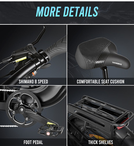 Stock USA - Vélo électrique de montagne SAMEBIKE CREST 4.0 à pneus larges, acier haute teneur en carbone, 8 vitesses, livraison directe disponible - Product Image 2