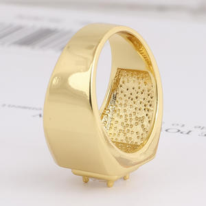 CM <span class=keywords><strong>YIM</strong></span> แหวนทองประดับเพชร24K,แหวนดีไซน์สุดอินเทรนด์เซอร์โคเนียปี3AAA สำหรับงานแต่งงานผู้ชาย - Product Image 3