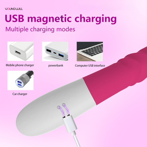 USB Power <span class=keywords><strong>Electric</strong></span> Thrust Sucking Rabbit Vibrator Wasserdichter weiblicher Klitoris stimulator 10-Gang-Frequenz G-Punkt Vibrator <span class=keywords><strong>Dildo</strong></span> - Product Image 3